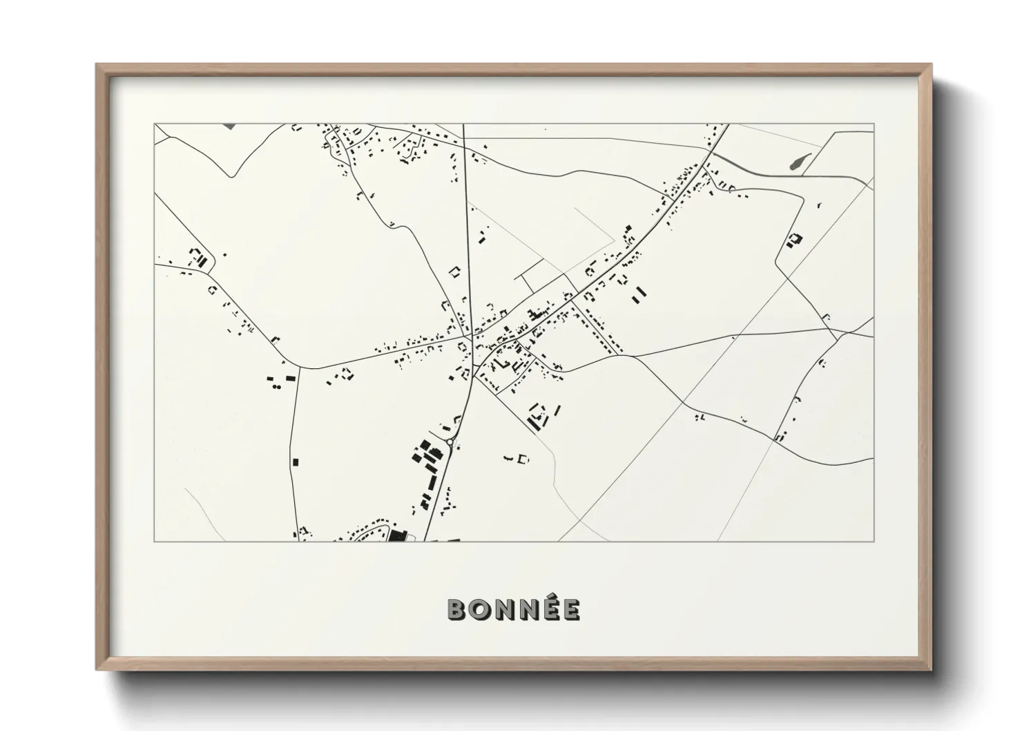 Une affiche de carte sur Bonnée