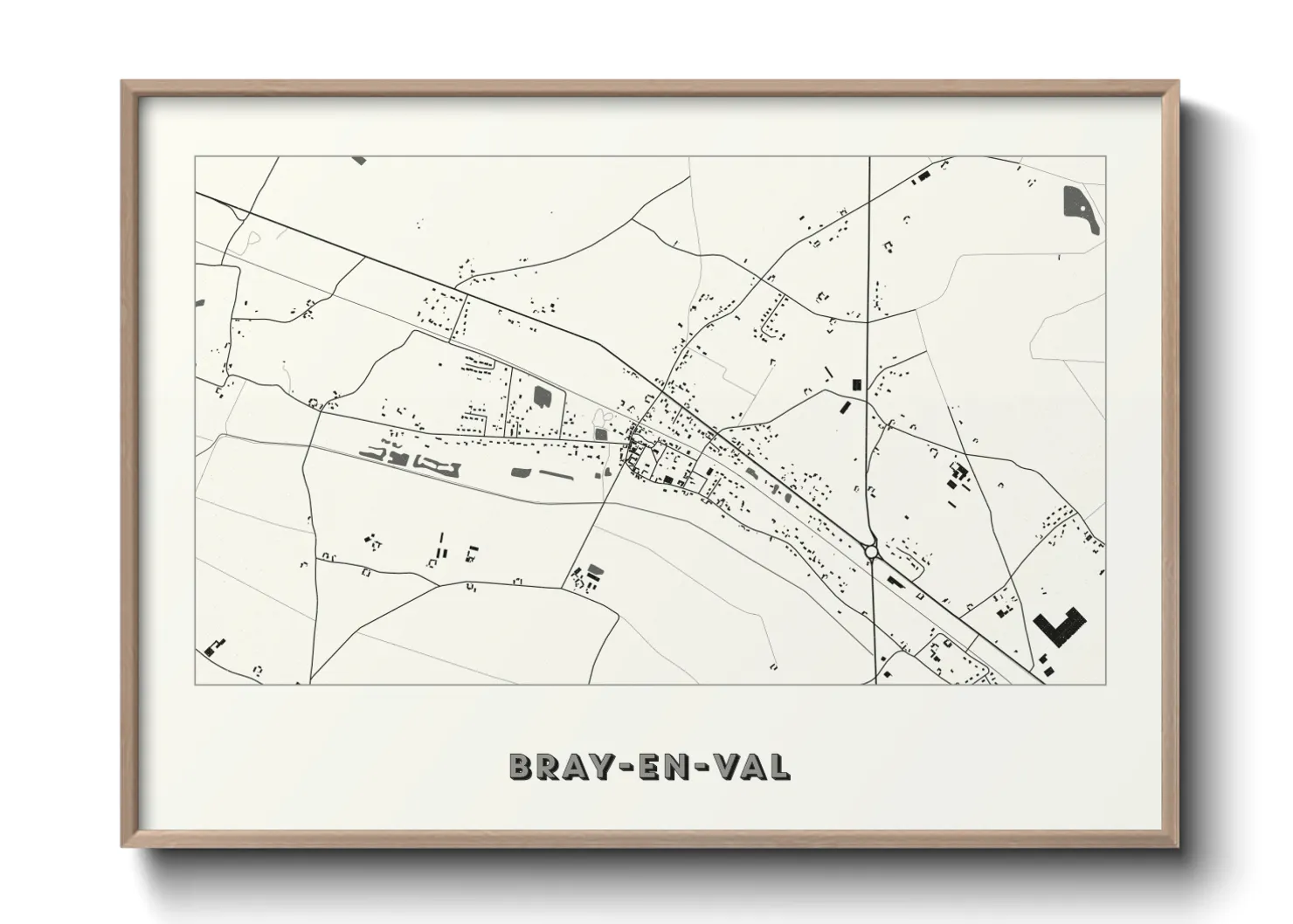 Une affiche de carte sur Bray-en-Val