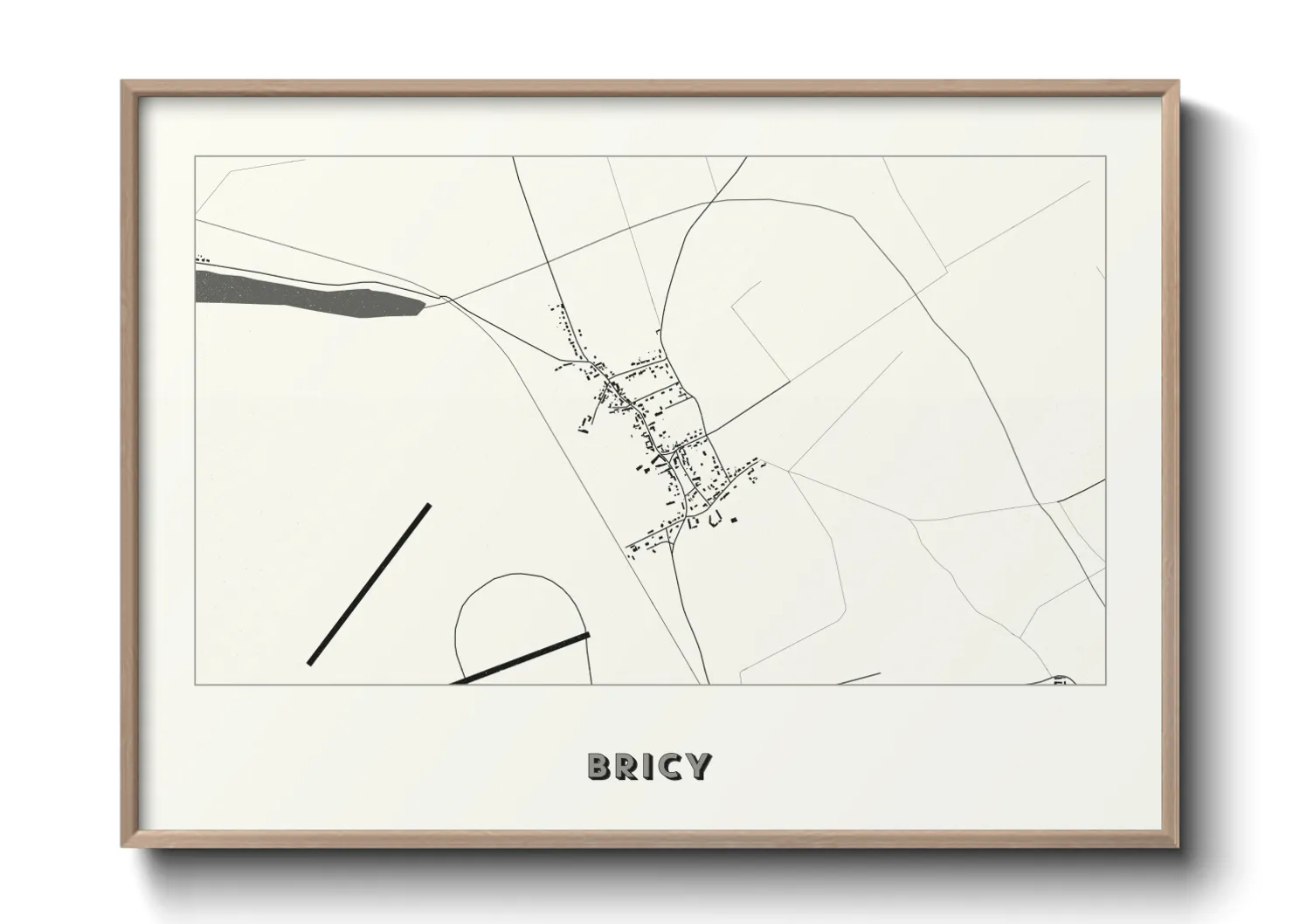 Une affiche de carte sur Bricy