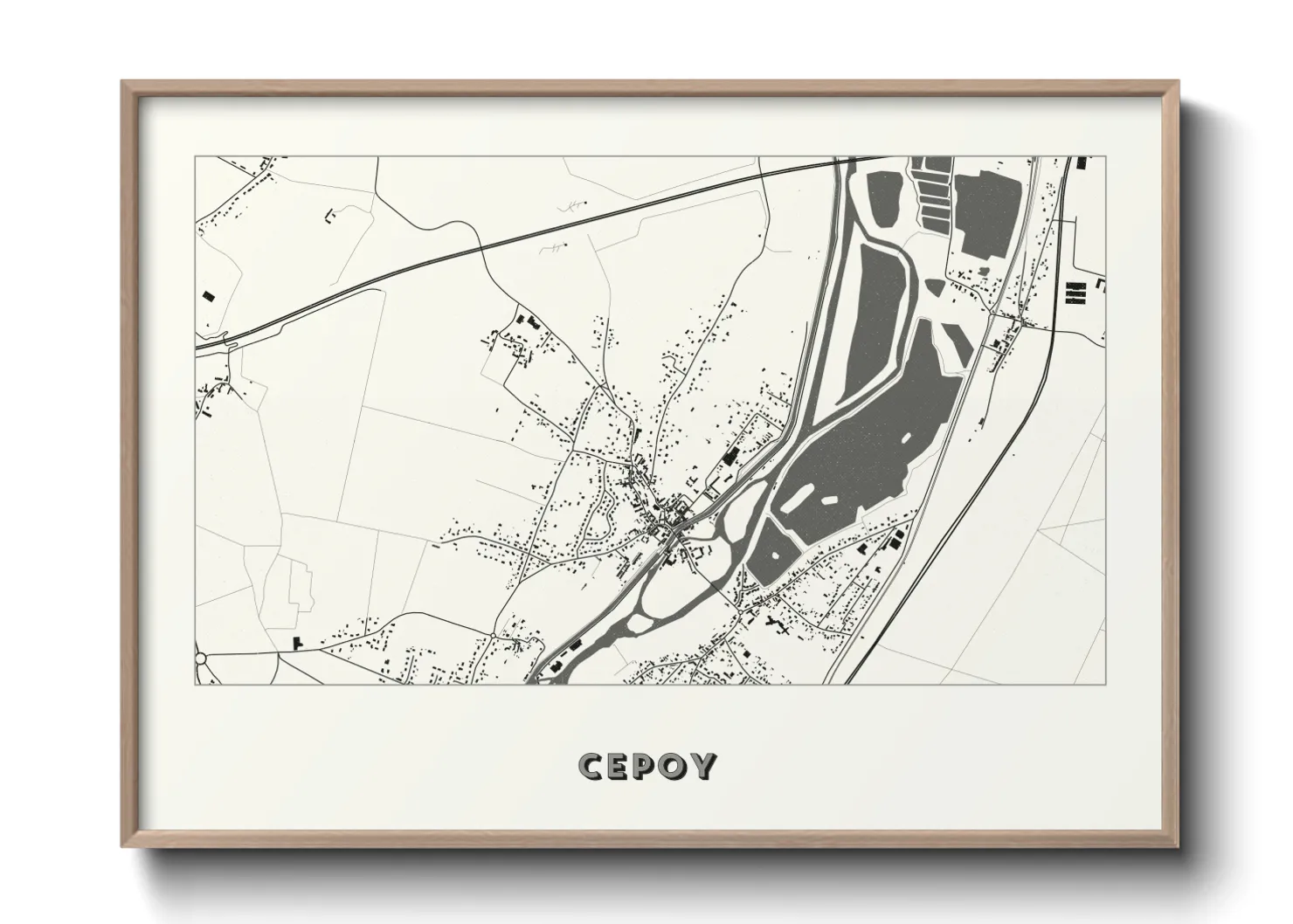 Une affiche de carte sur Cepoy