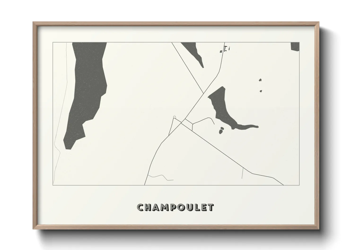 Une affiche de carte sur Champoulet