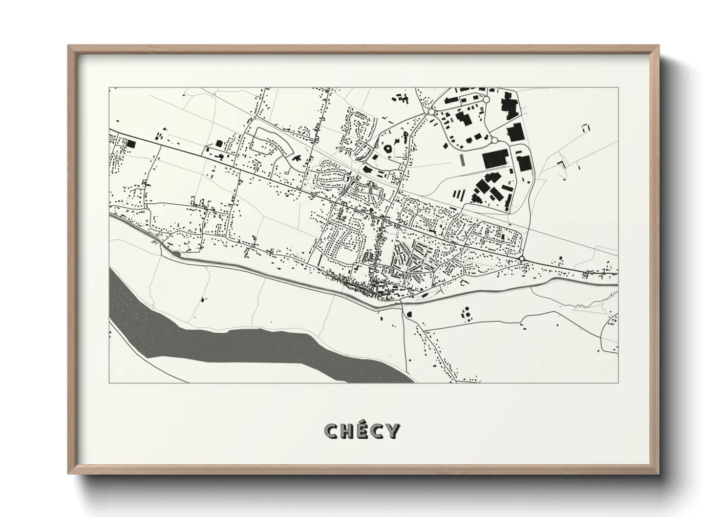 Une affiche de carte sur Chécy