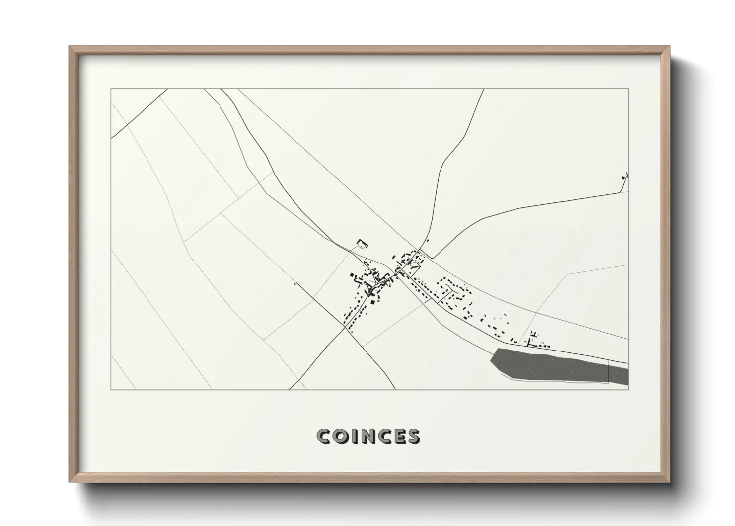 Une affiche de carte sur Coinces