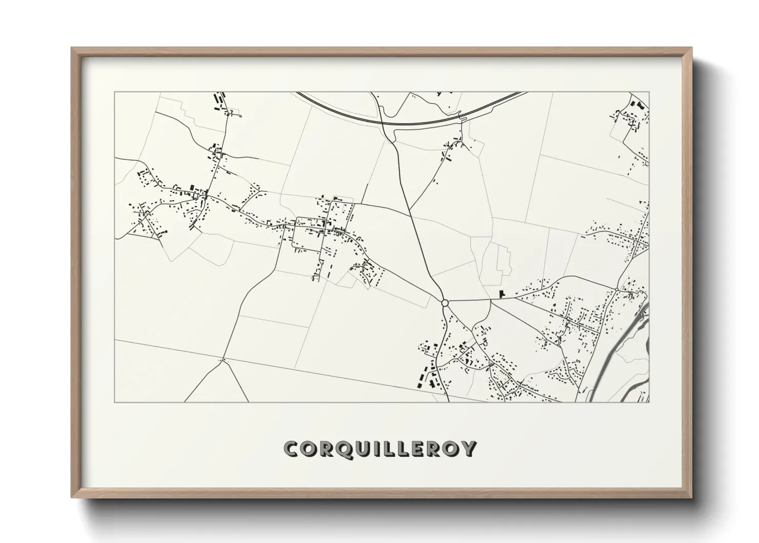Une affiche de carte sur Corquilleroy
