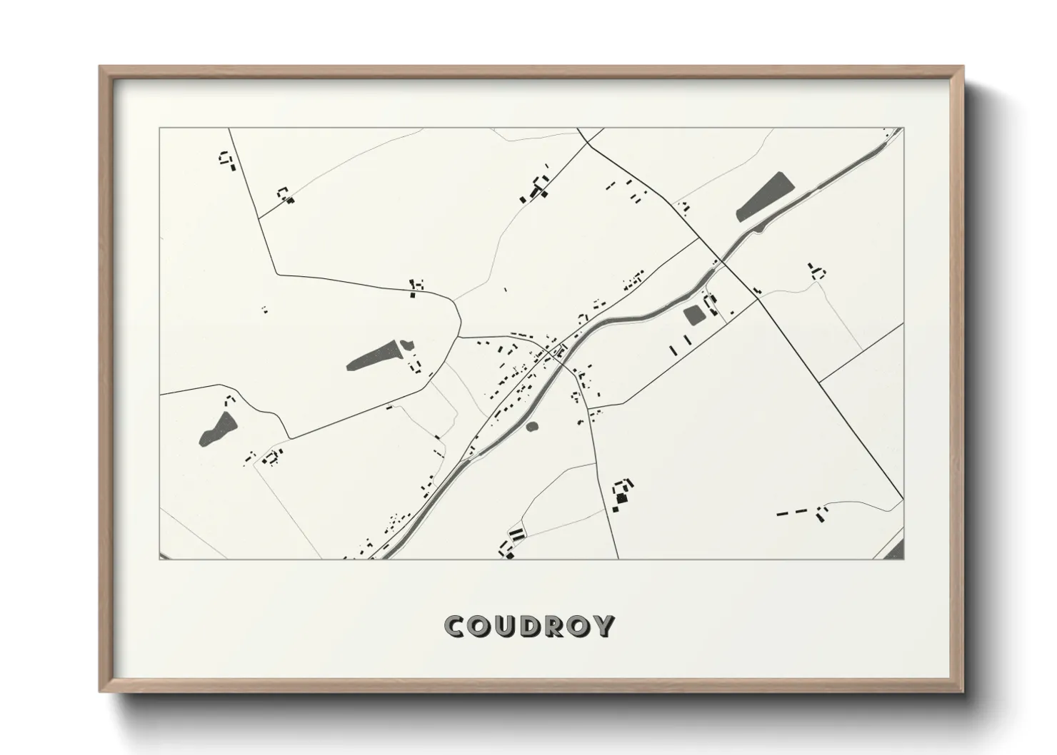 Une affiche de carte sur Coudroy