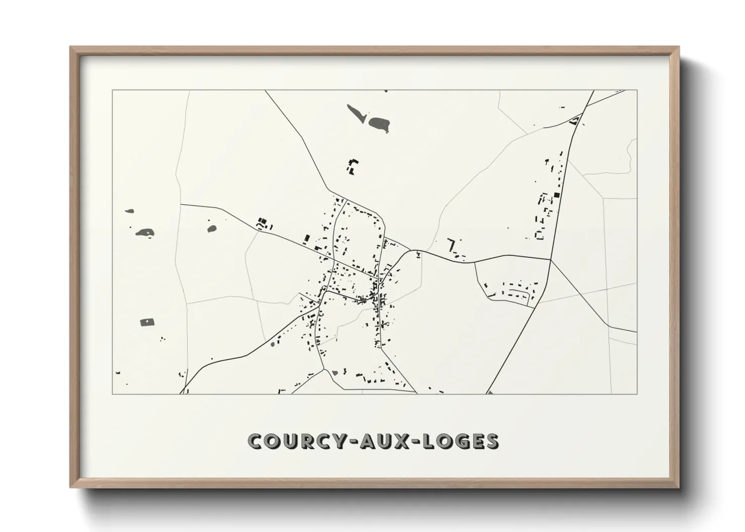 Une affiche de carte sur Courcy-aux-Loges