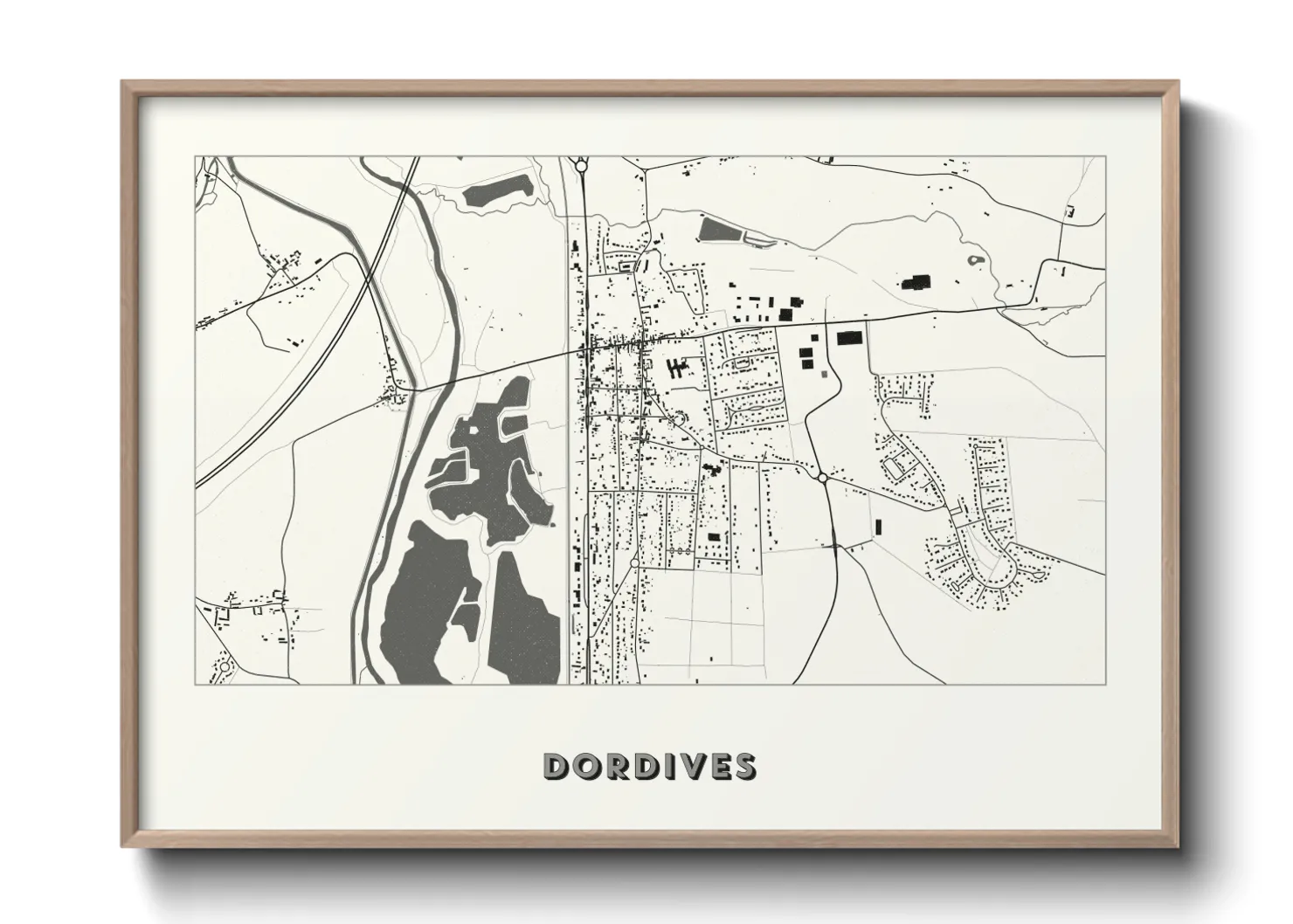 Une affiche de carte sur Dordives