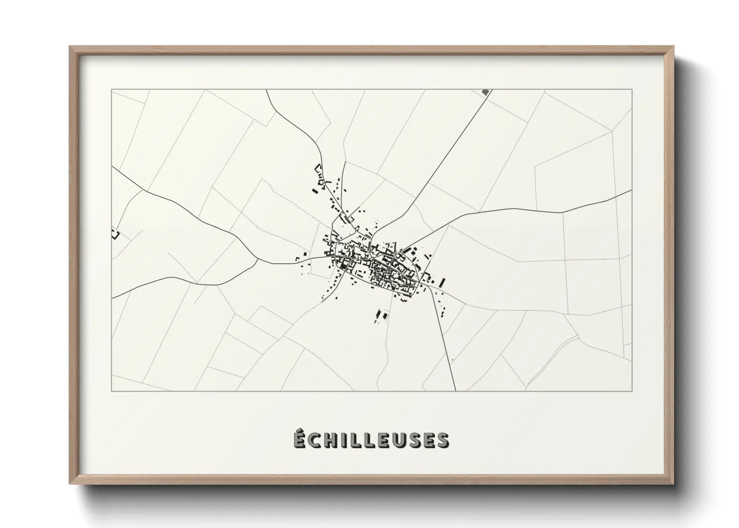 Une affiche de carte sur Échilleuses