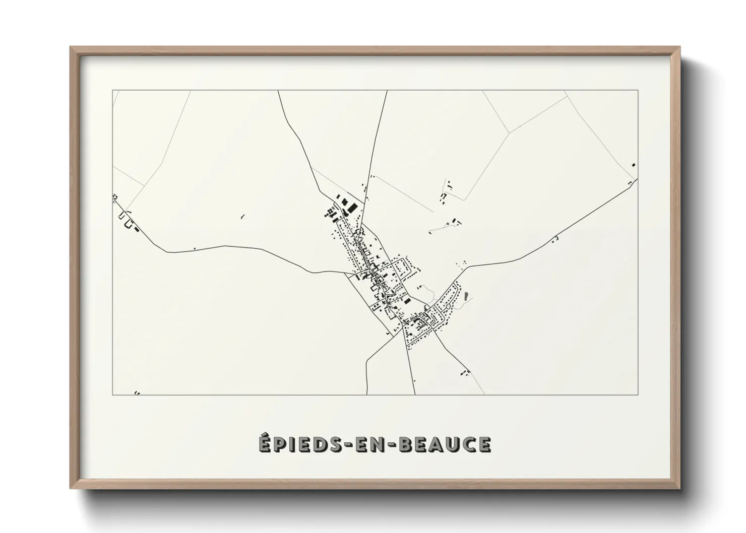 Une affiche de carte sur Épieds-en-Beauce