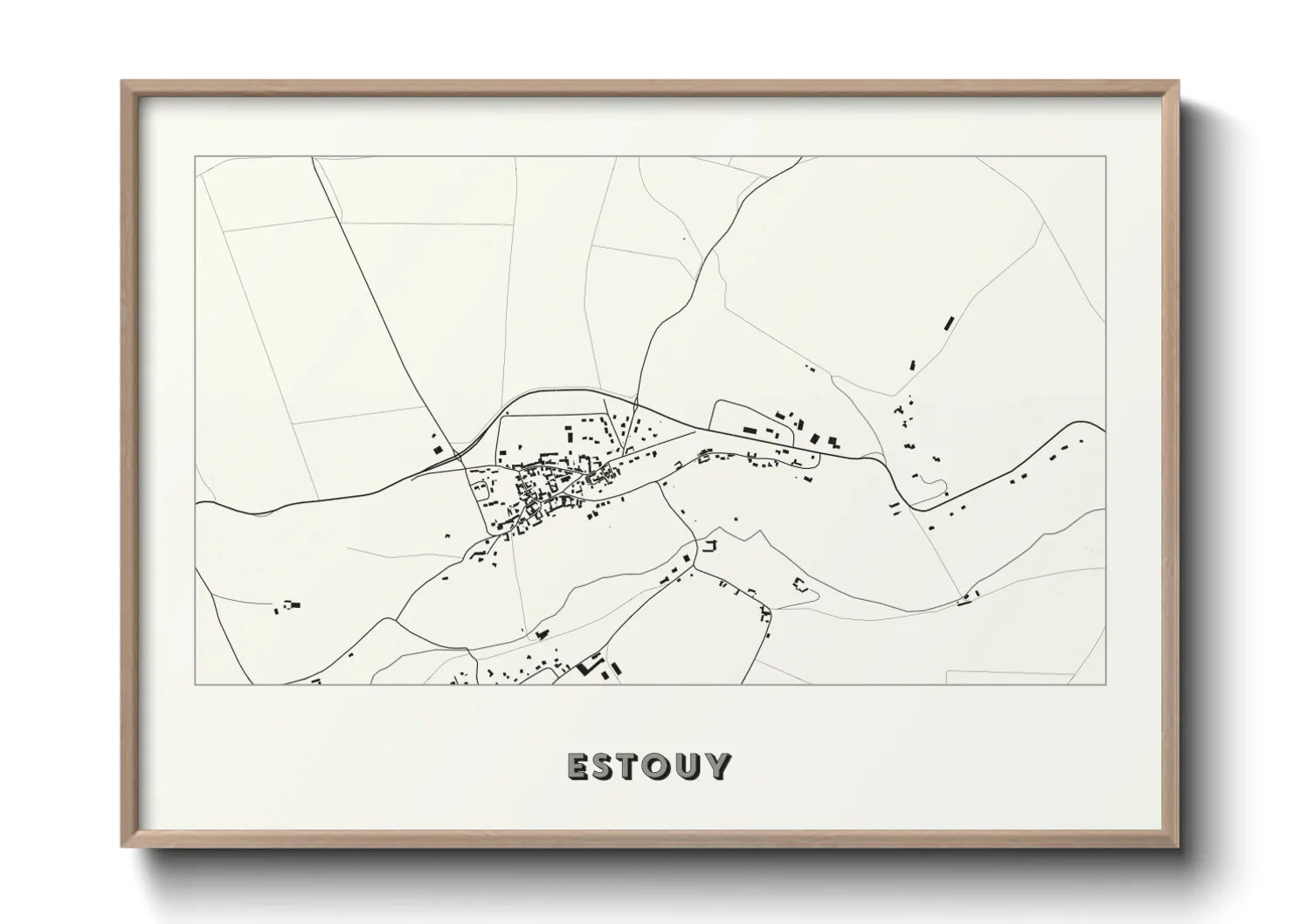 Une affiche de carte sur Estouy