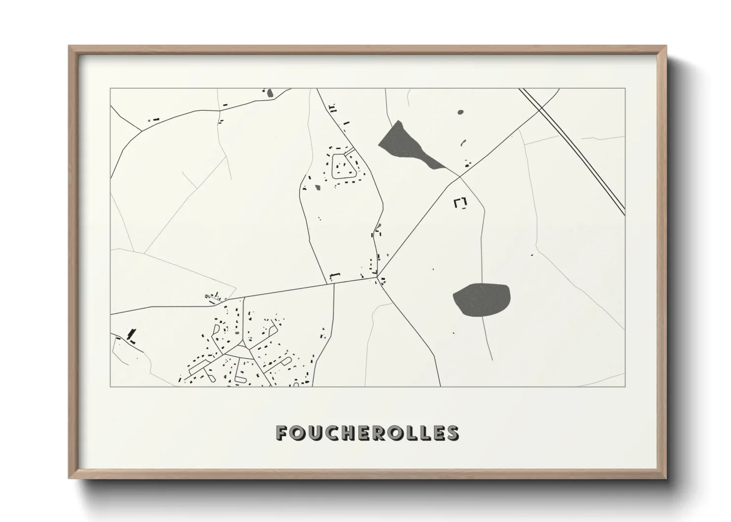 Une affiche de carte sur Foucherolles