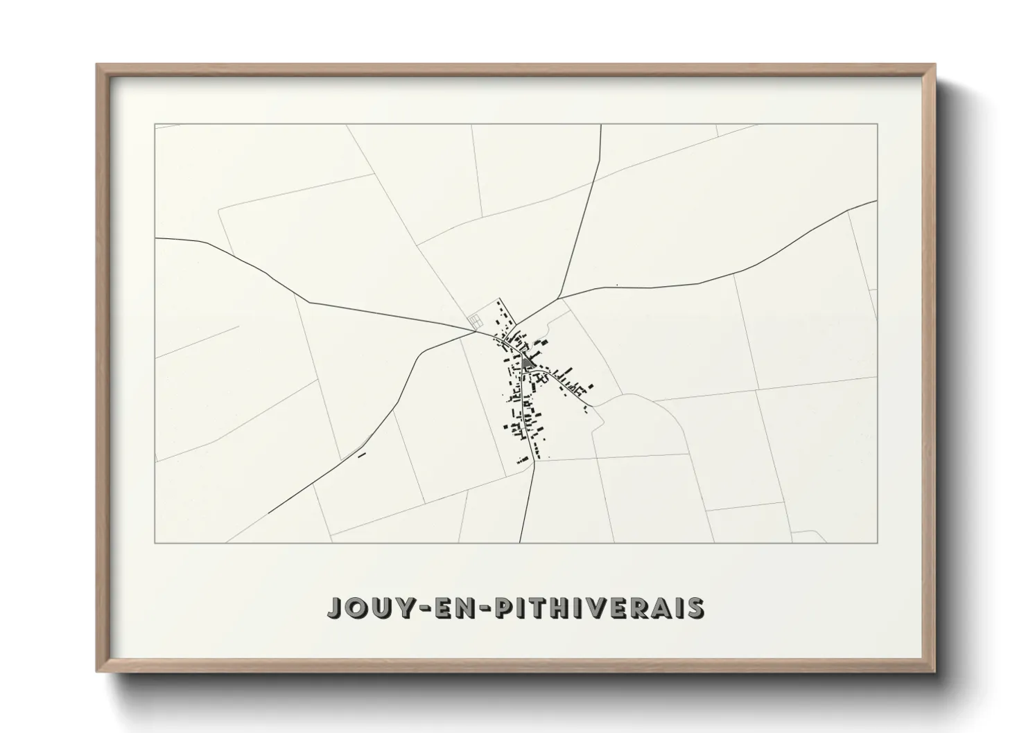 Une affiche de carte sur Jouy-en-Pithiverais