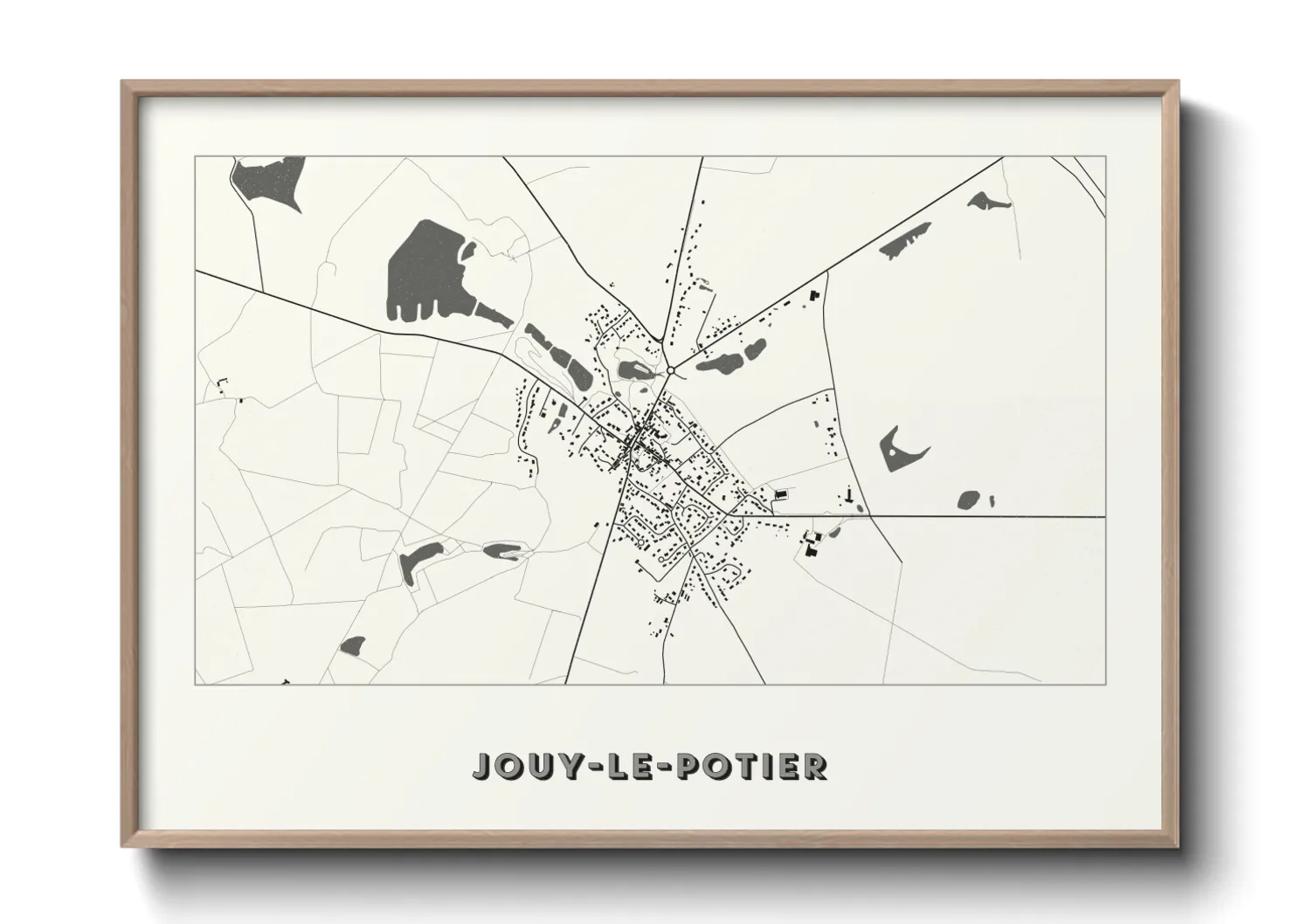 Une affiche de carte sur Jouy-le-Potier
