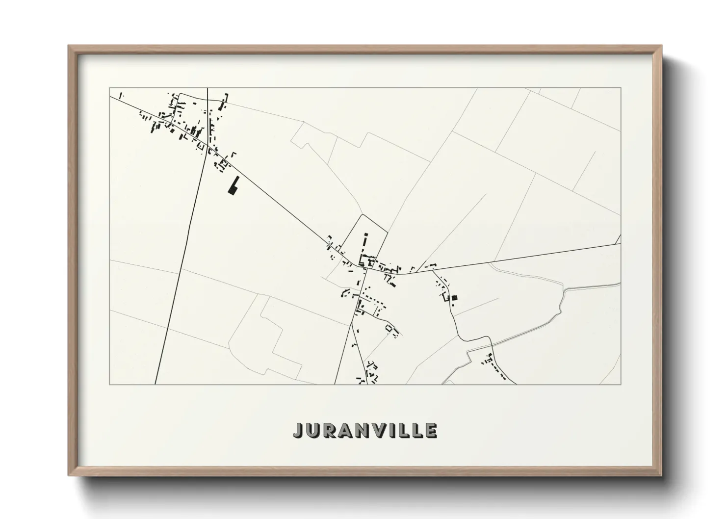 Une affiche de carte sur Juranville