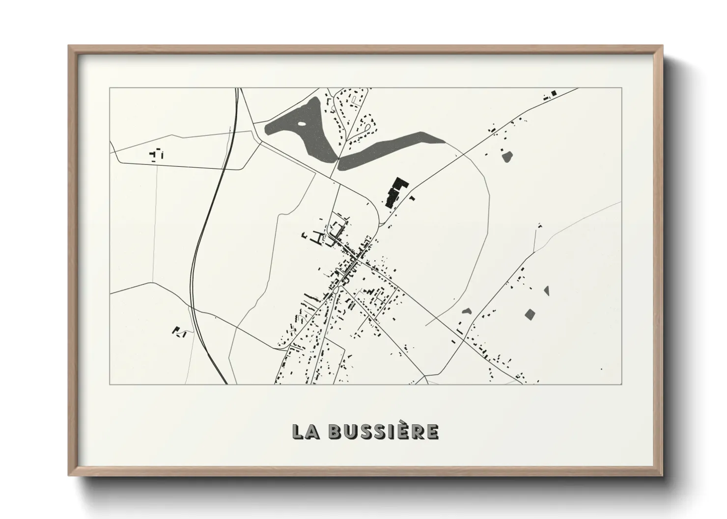 Une affiche de carte sur La Bussière