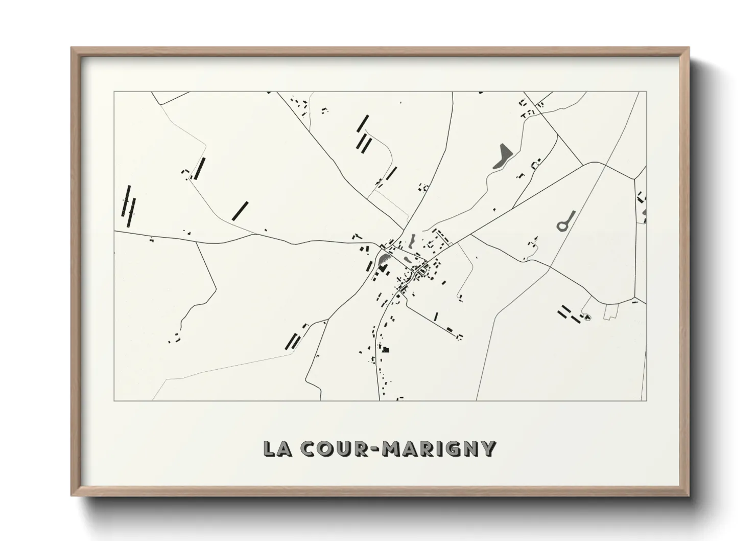 Une affiche de carte sur La Cour-Marigny