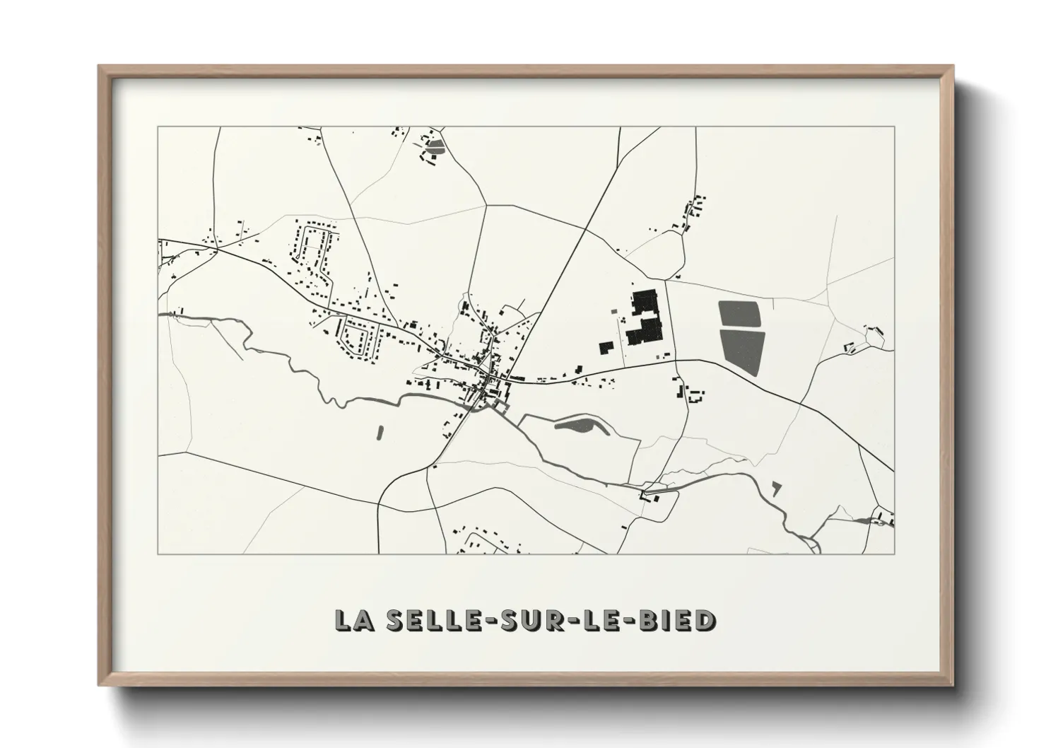 Une affiche de carte sur La Selle-sur-le-Bied