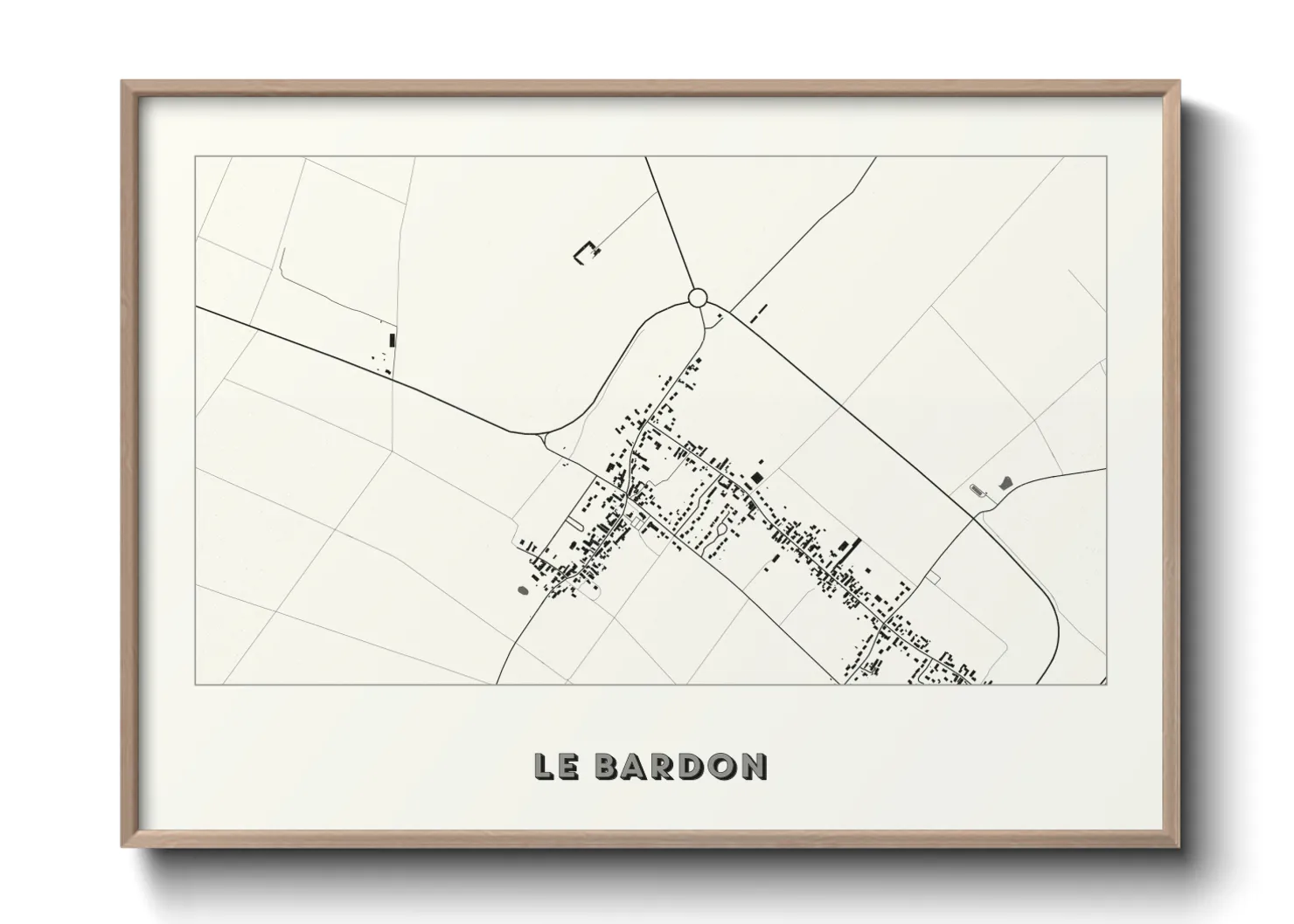 Une affiche de carte sur Le Bardon