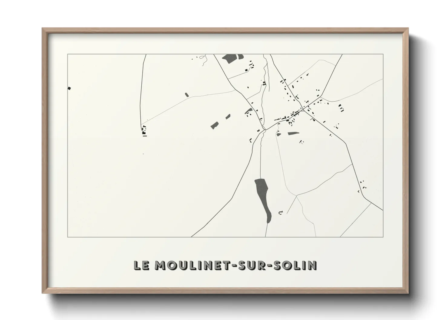 Une affiche de carte sur Le Moulinet-sur-Solin