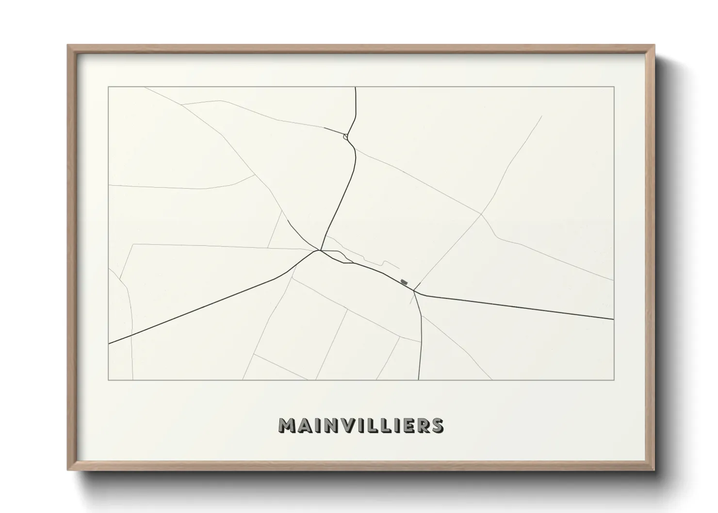 Une affiche de carte sur Mainvilliers