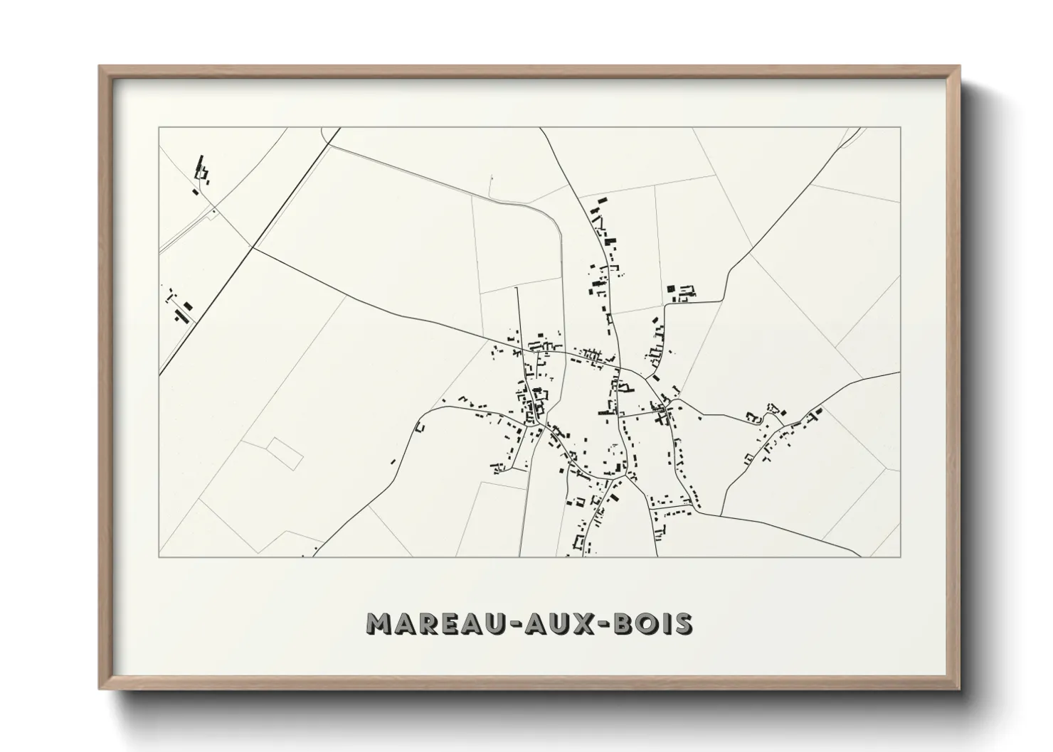 Une affiche de carte sur Mareau-aux-Bois