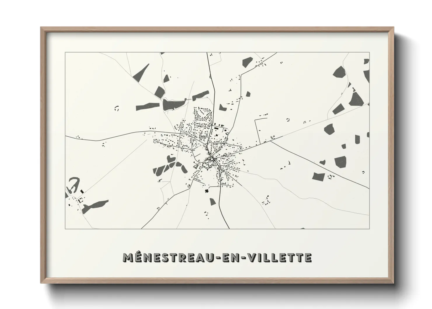 Une affiche de carte sur Ménestreau-en-Villette