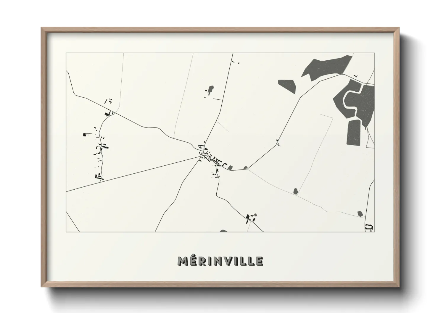 Une affiche de carte sur Mérinville