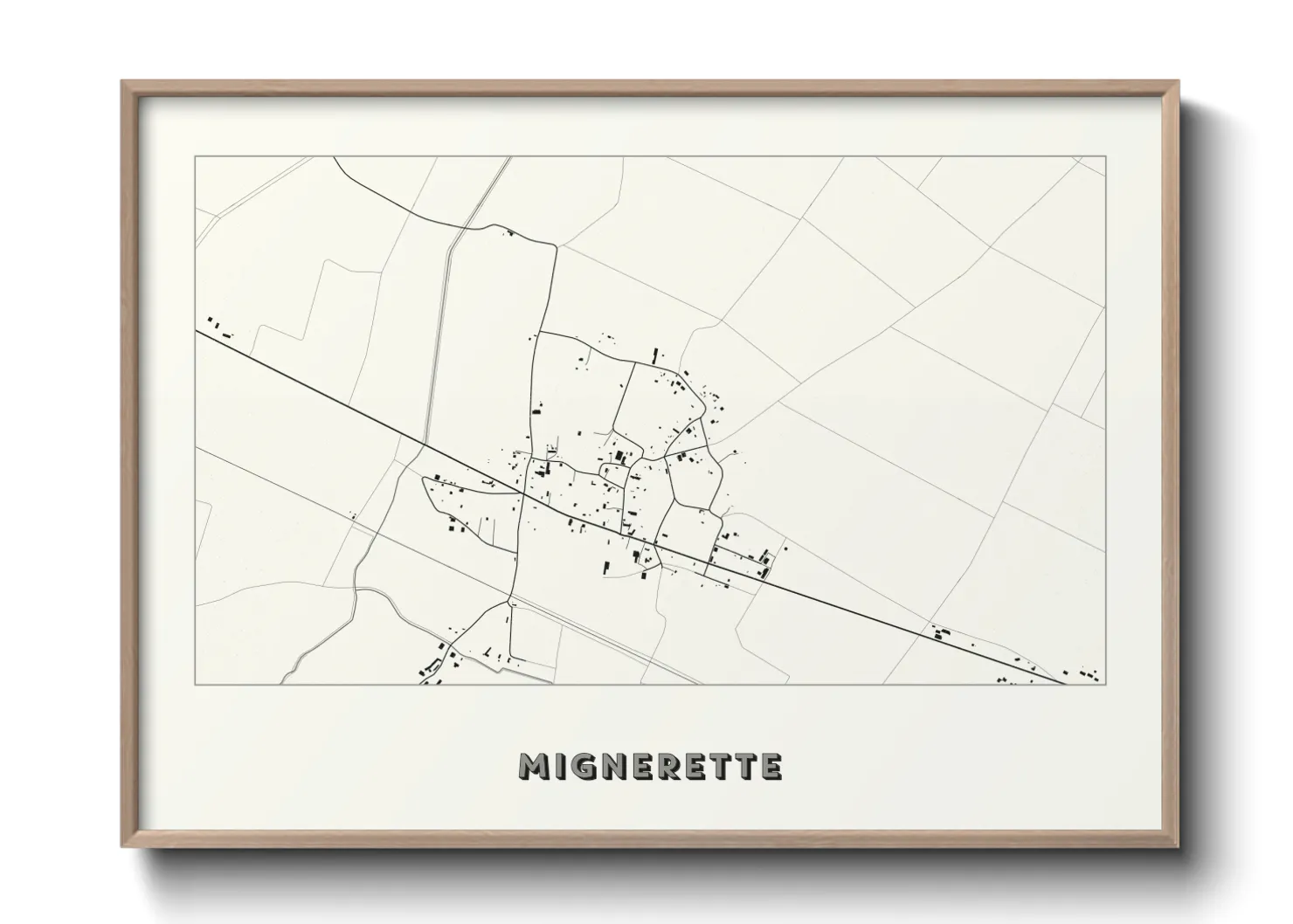 Une affiche de carte sur Mignerette