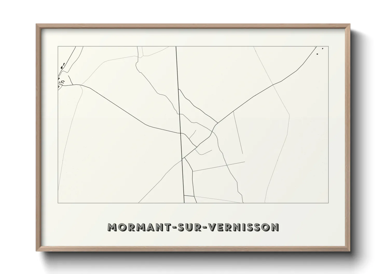 Une affiche de carte sur Mormant-sur-Vernisson