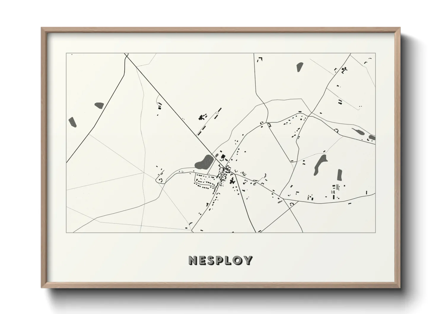 Une affiche de carte sur Nesploy