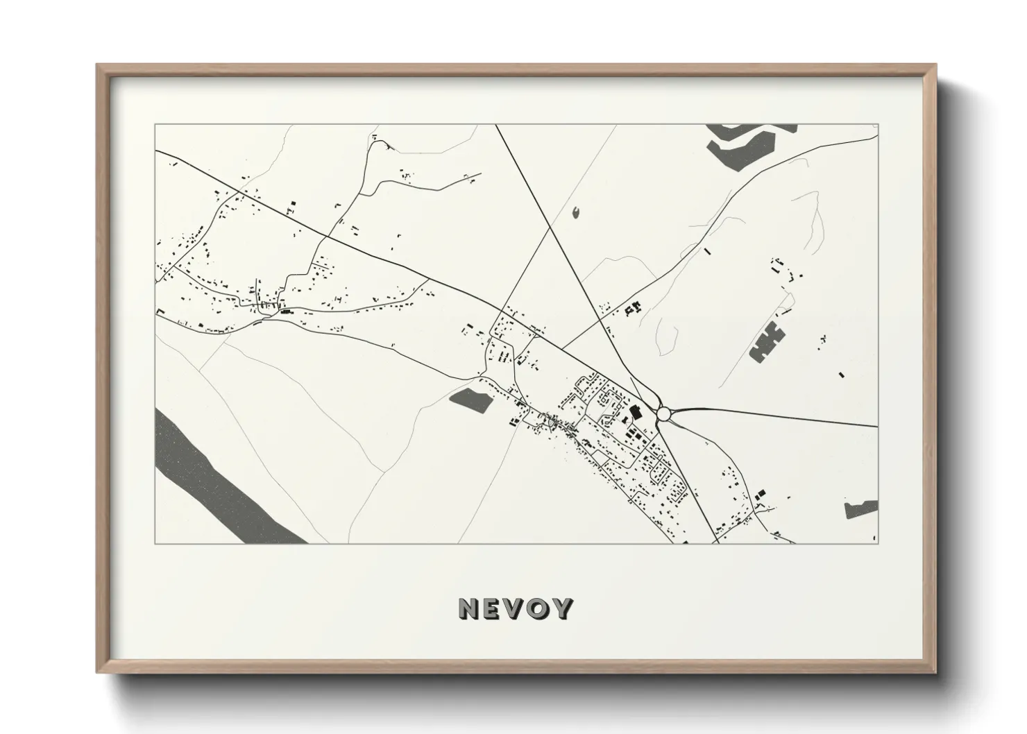 Une affiche de carte sur Nevoy