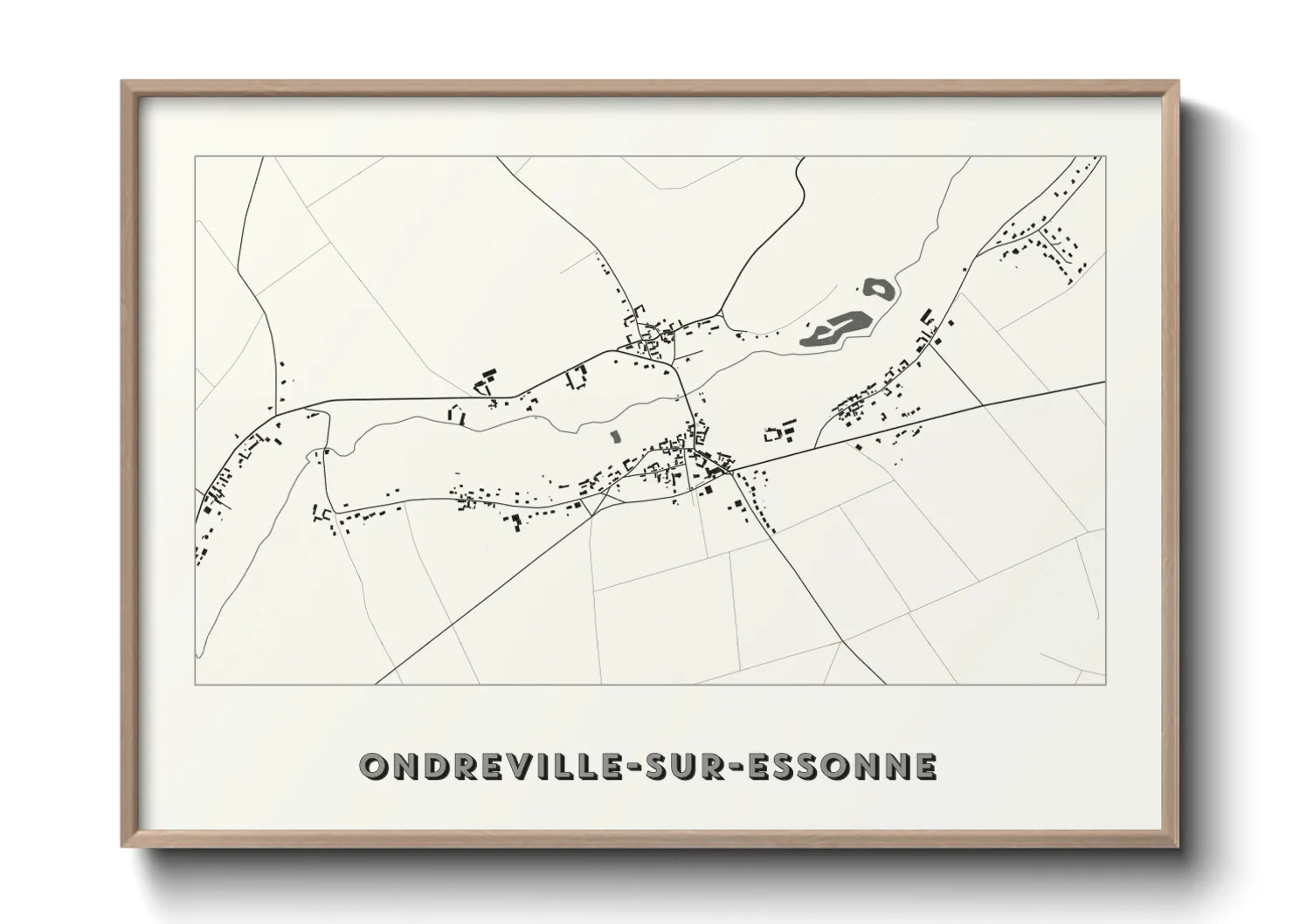 Une affiche de carte sur Ondreville-sur-Essonne