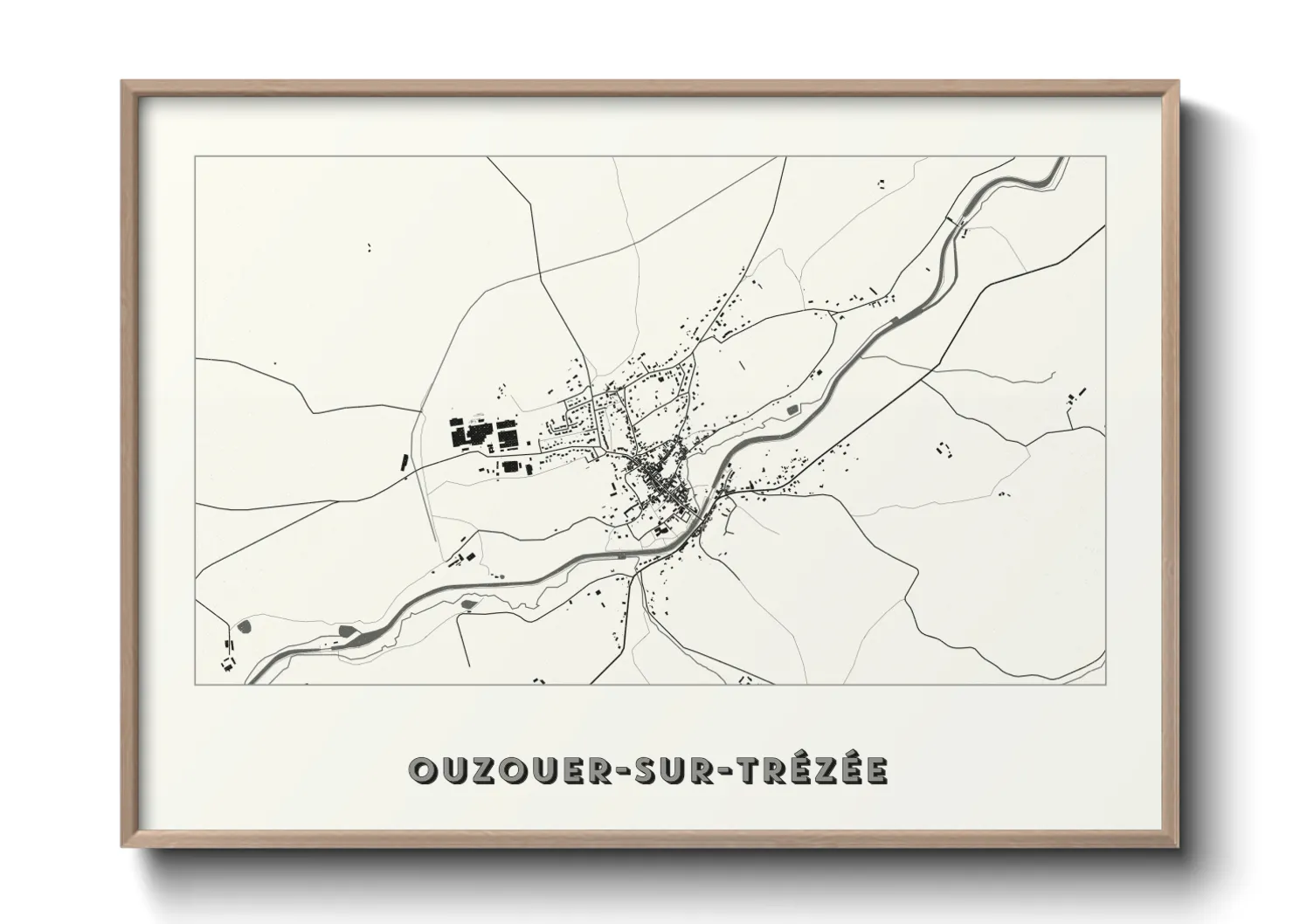 Une affiche de carte sur Ouzouer-sur-Trézée