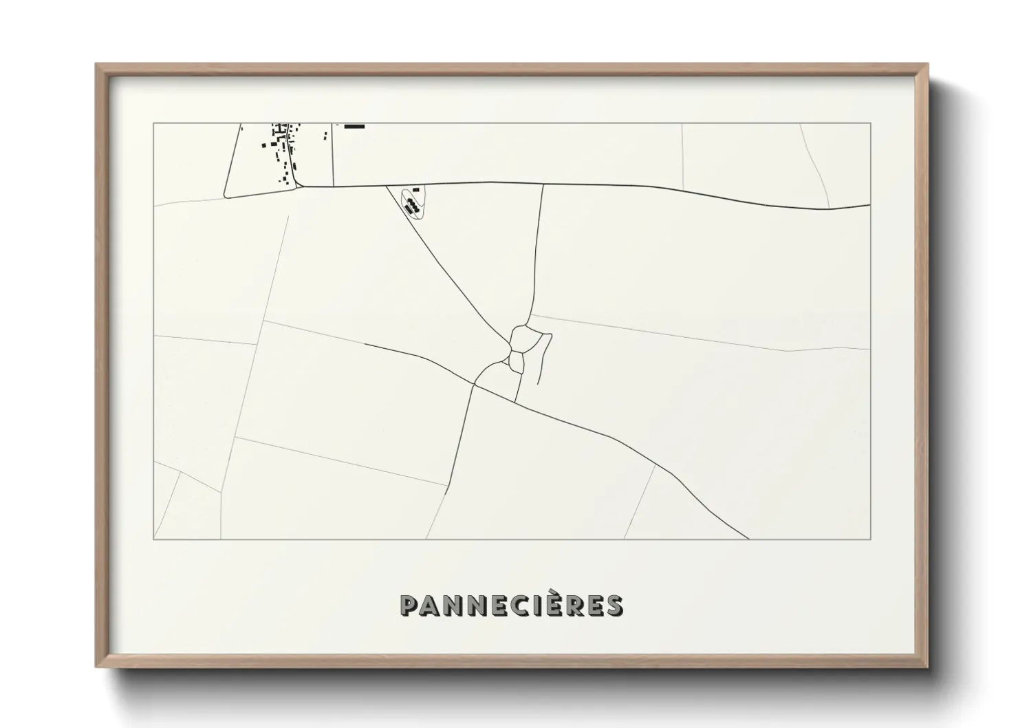 Une affiche de carte sur Pannecières
