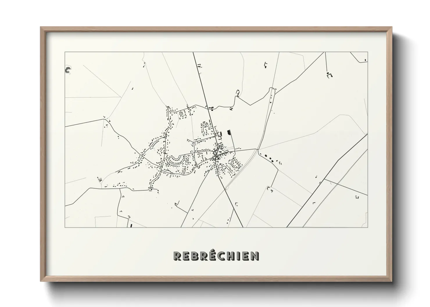 Une affiche de carte sur Rebréchien