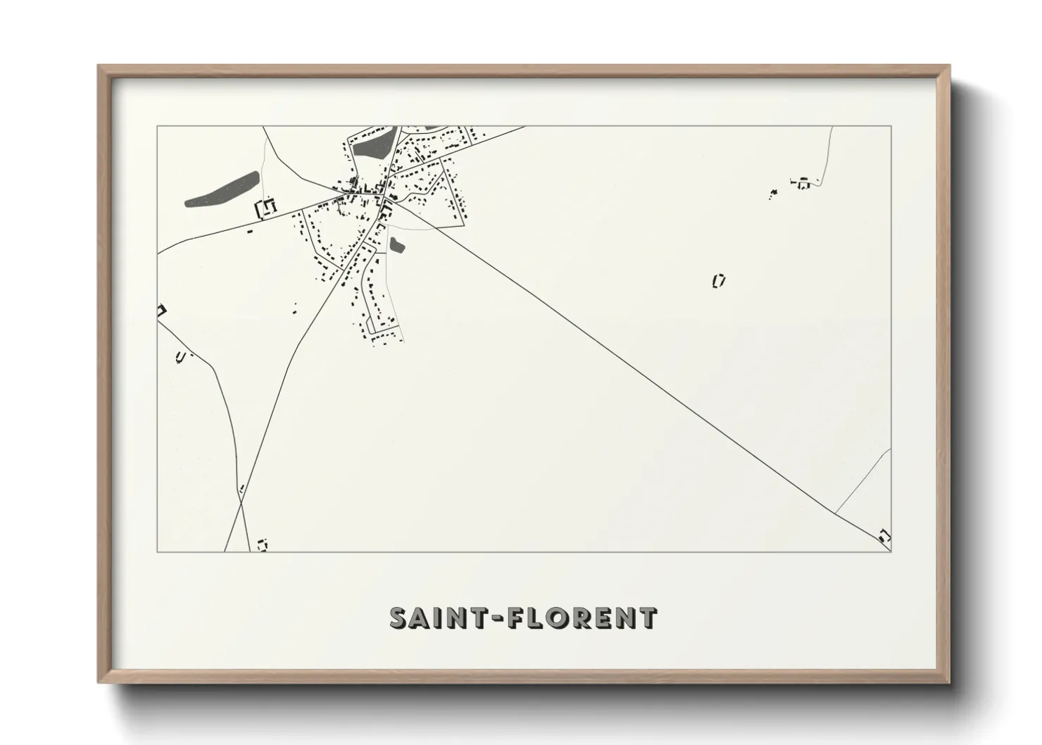 Une affiche de carte sur Saint-Florent