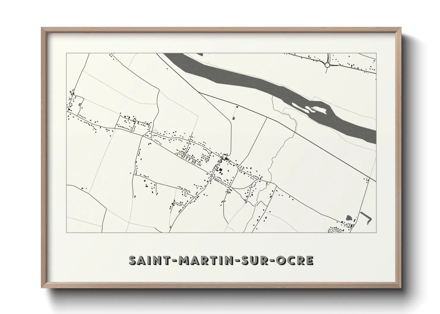 Une affiche de carte sur Saint-Martin-sur-Ocre