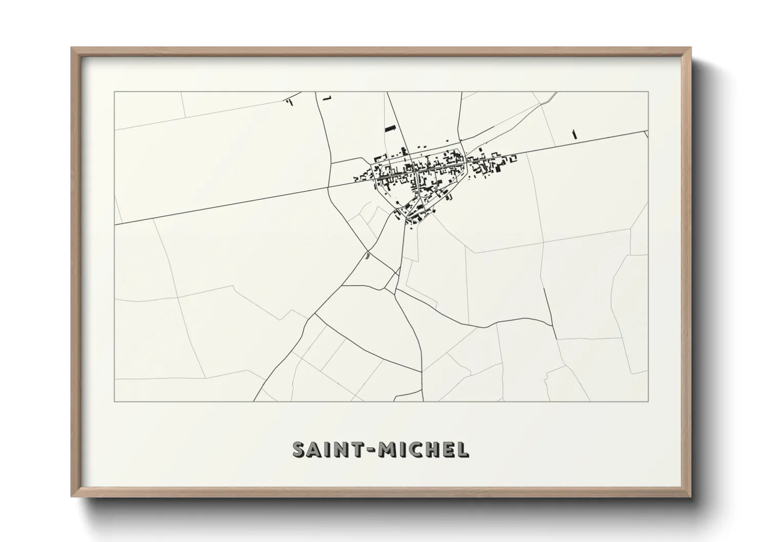 Une affiche de carte sur Saint-Michel