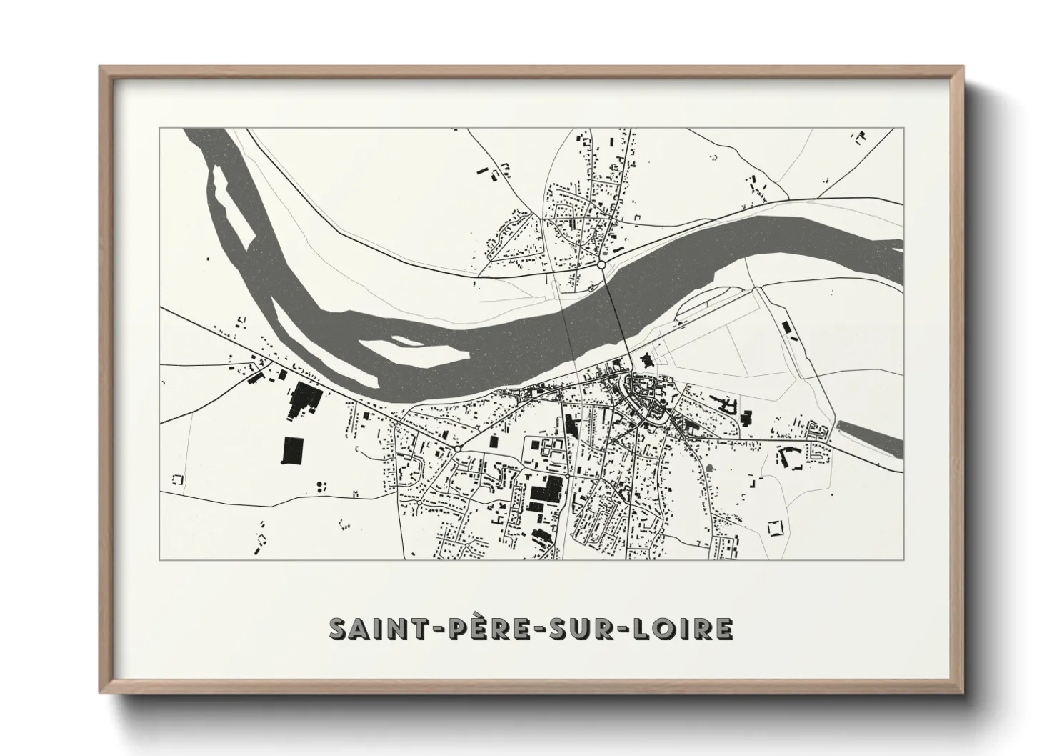 Une affiche de carte sur Saint-Père-sur-Loire