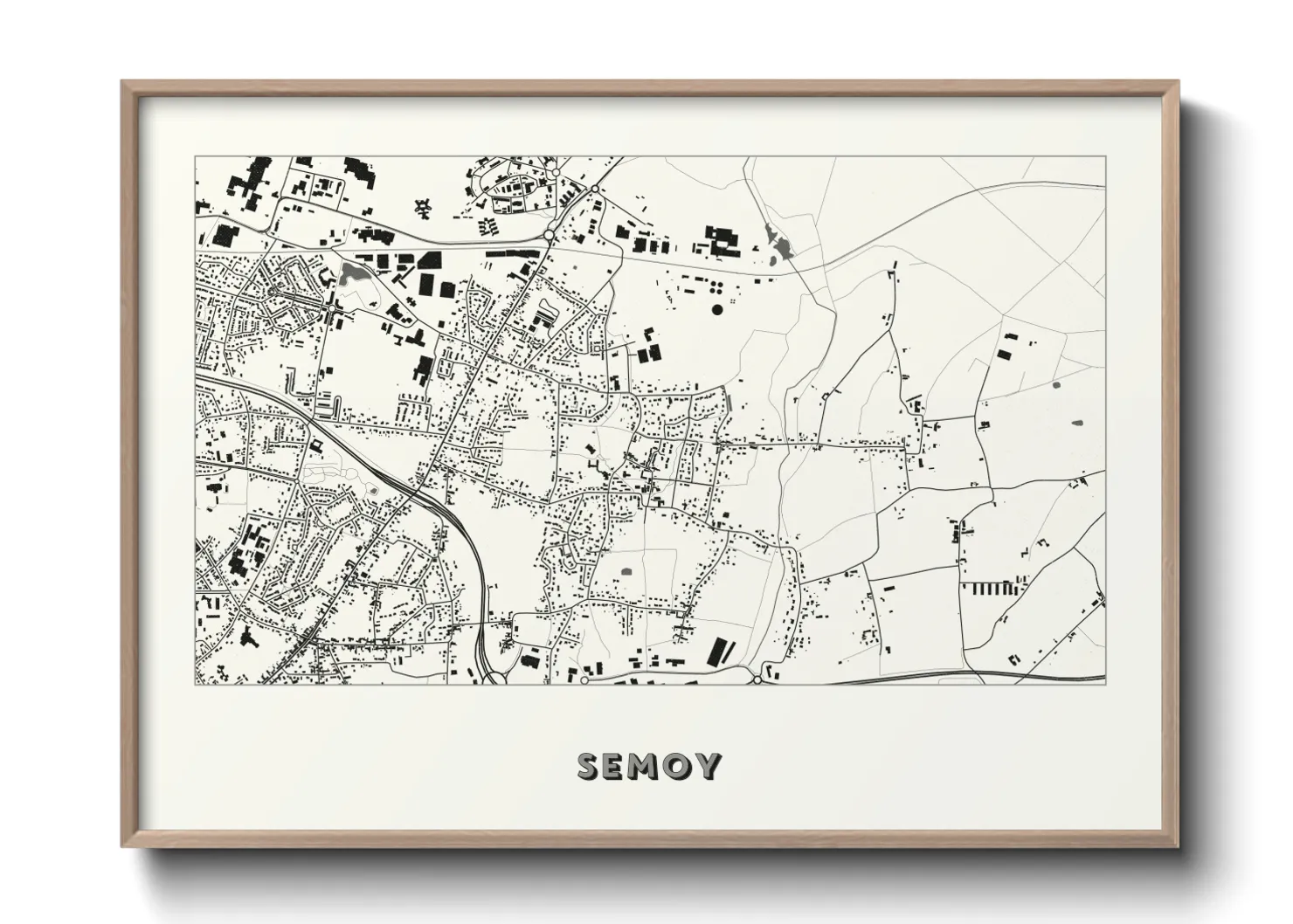 Une affiche de carte sur Semoy