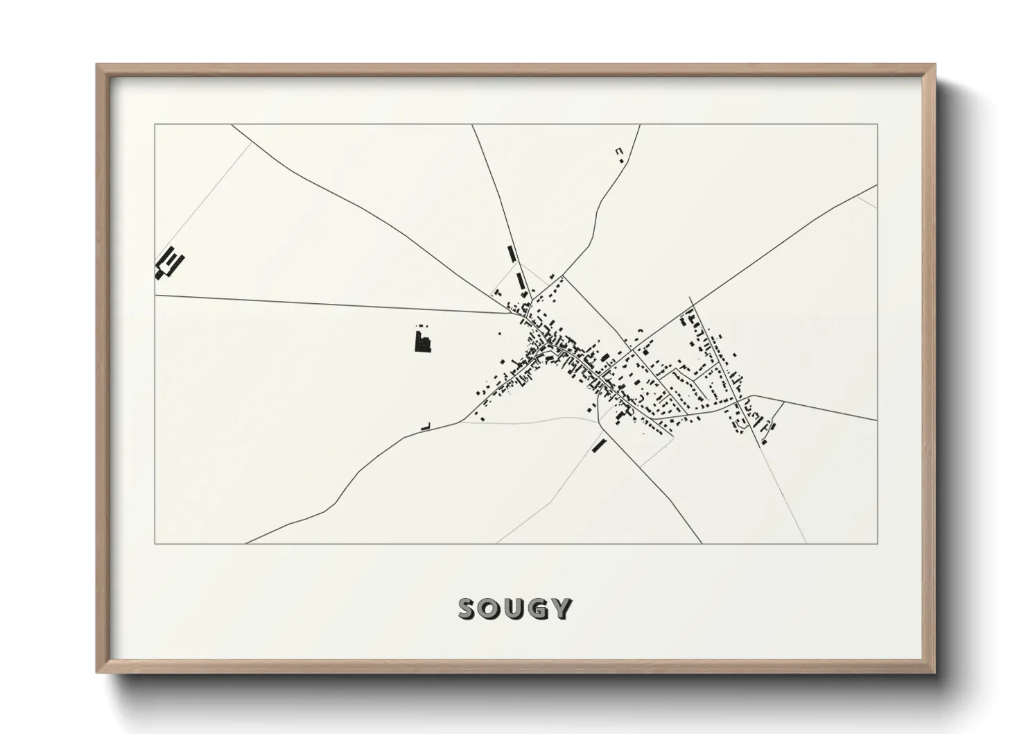 Une affiche de carte sur Sougy