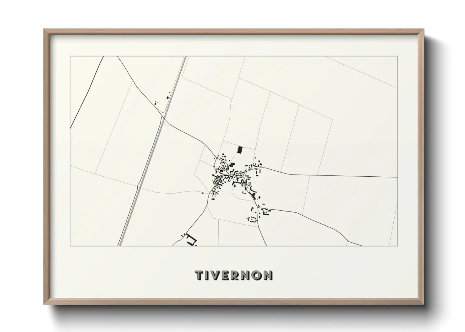 Une affiche de carte sur Tivernon