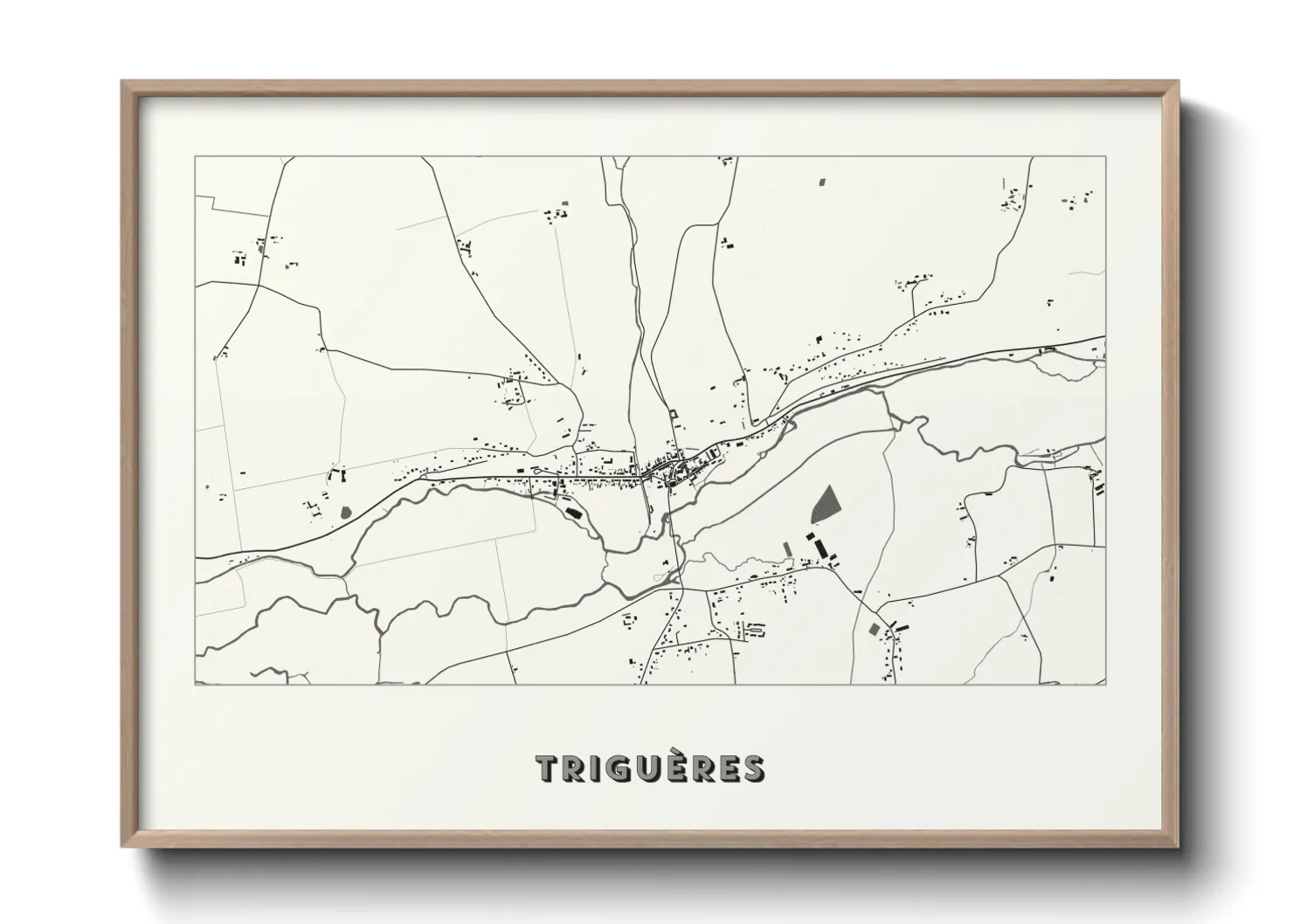 Une affiche de carte sur Triguères