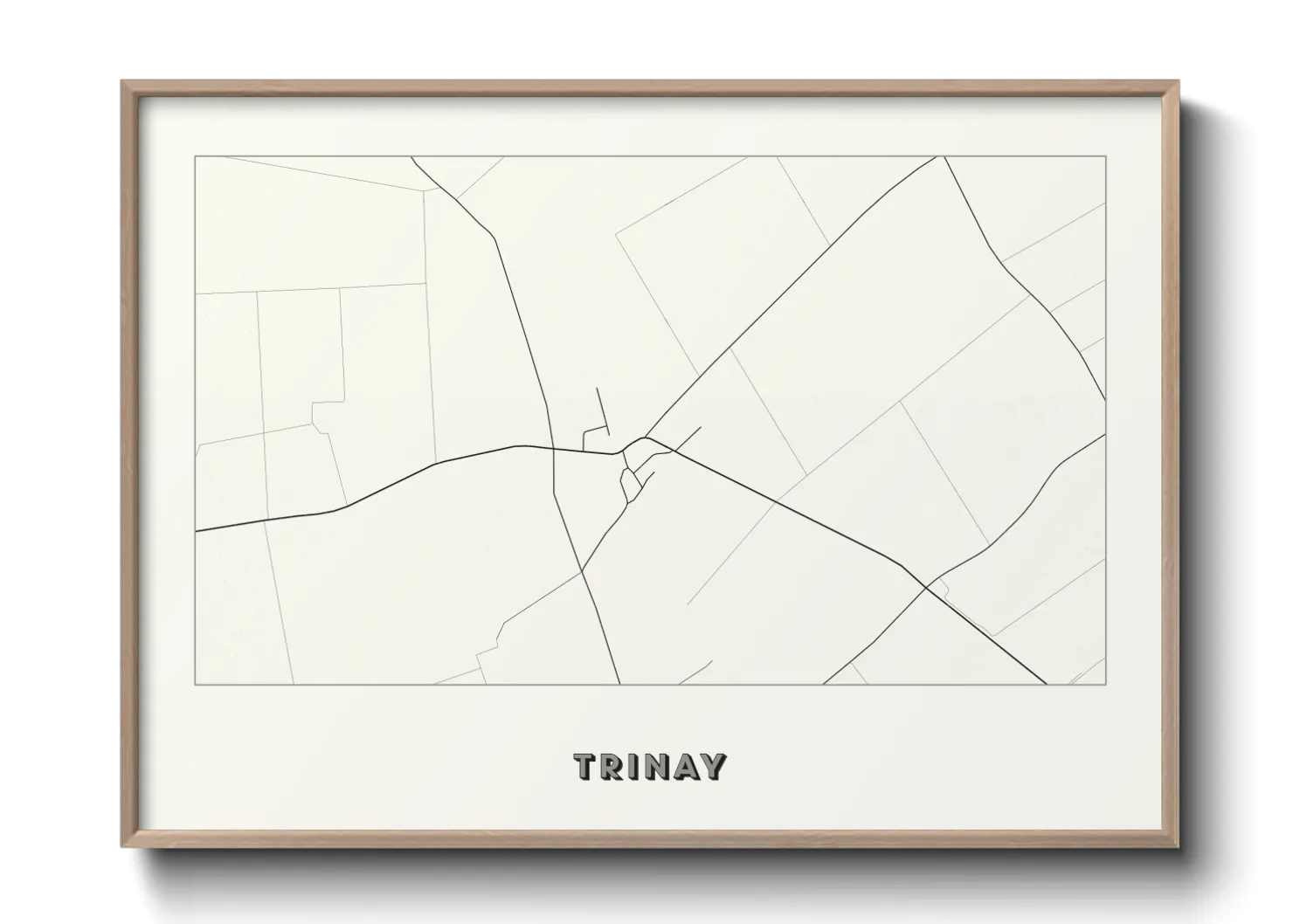 Une affiche de carte sur Trinay
