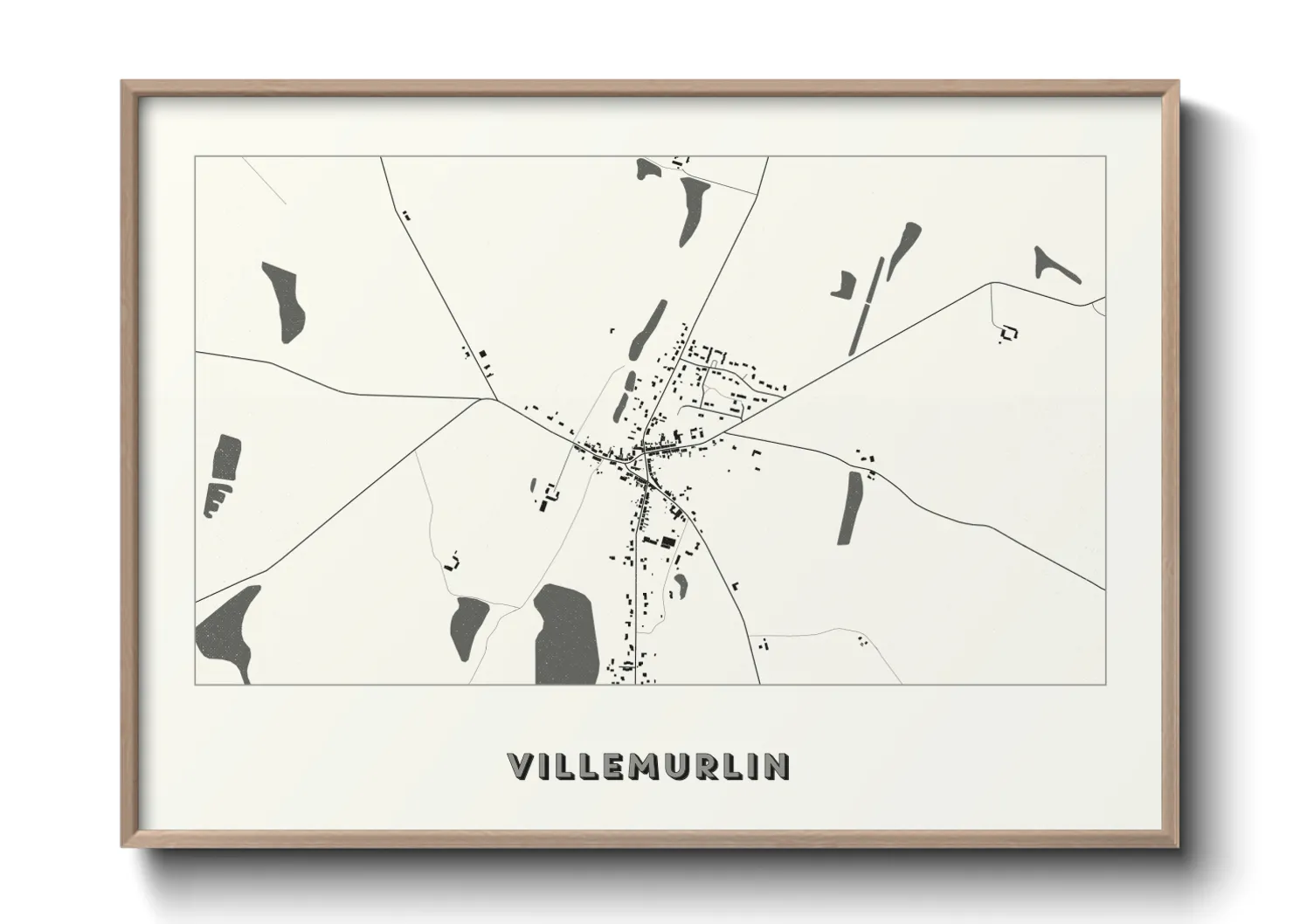 Une affiche de carte sur Villemurlin