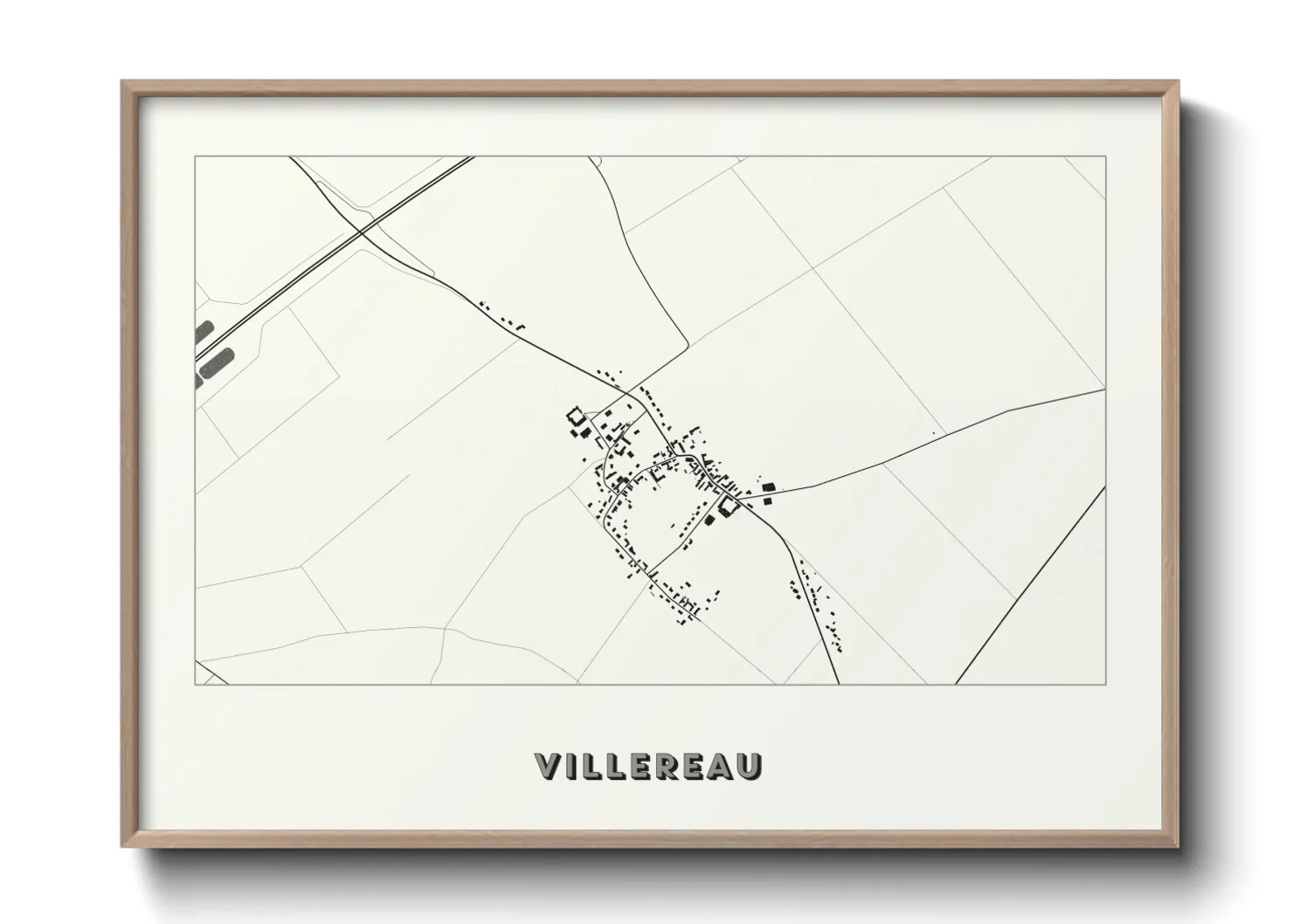 Une affiche de carte sur Villereau