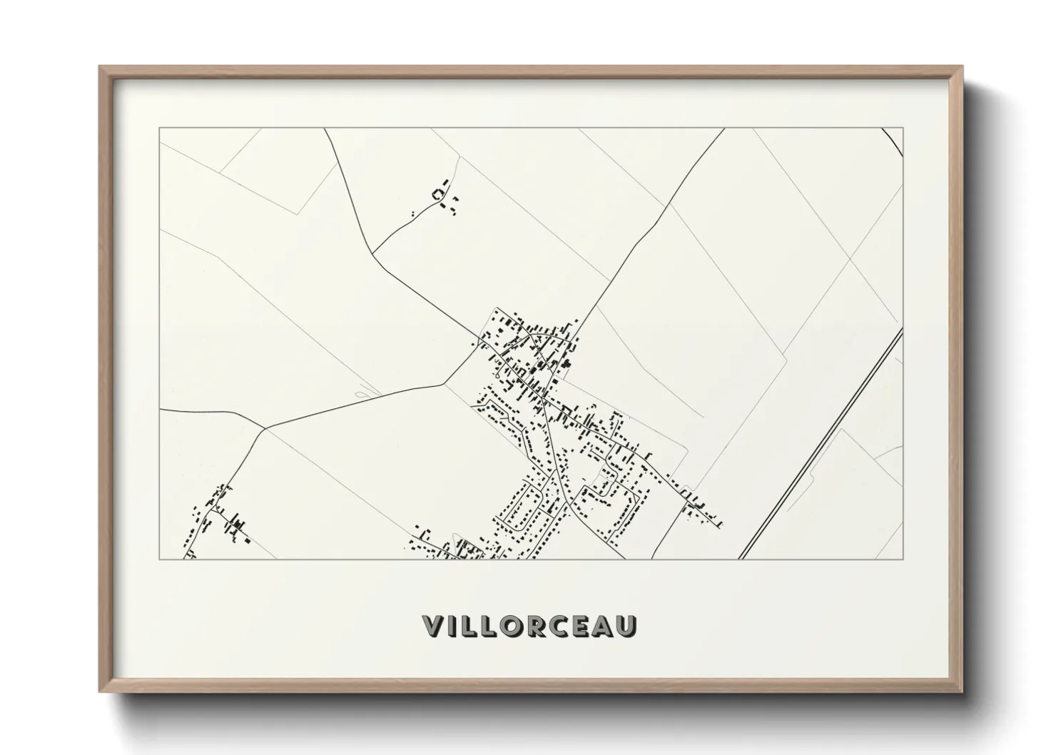 Une affiche de carte sur Villorceau
