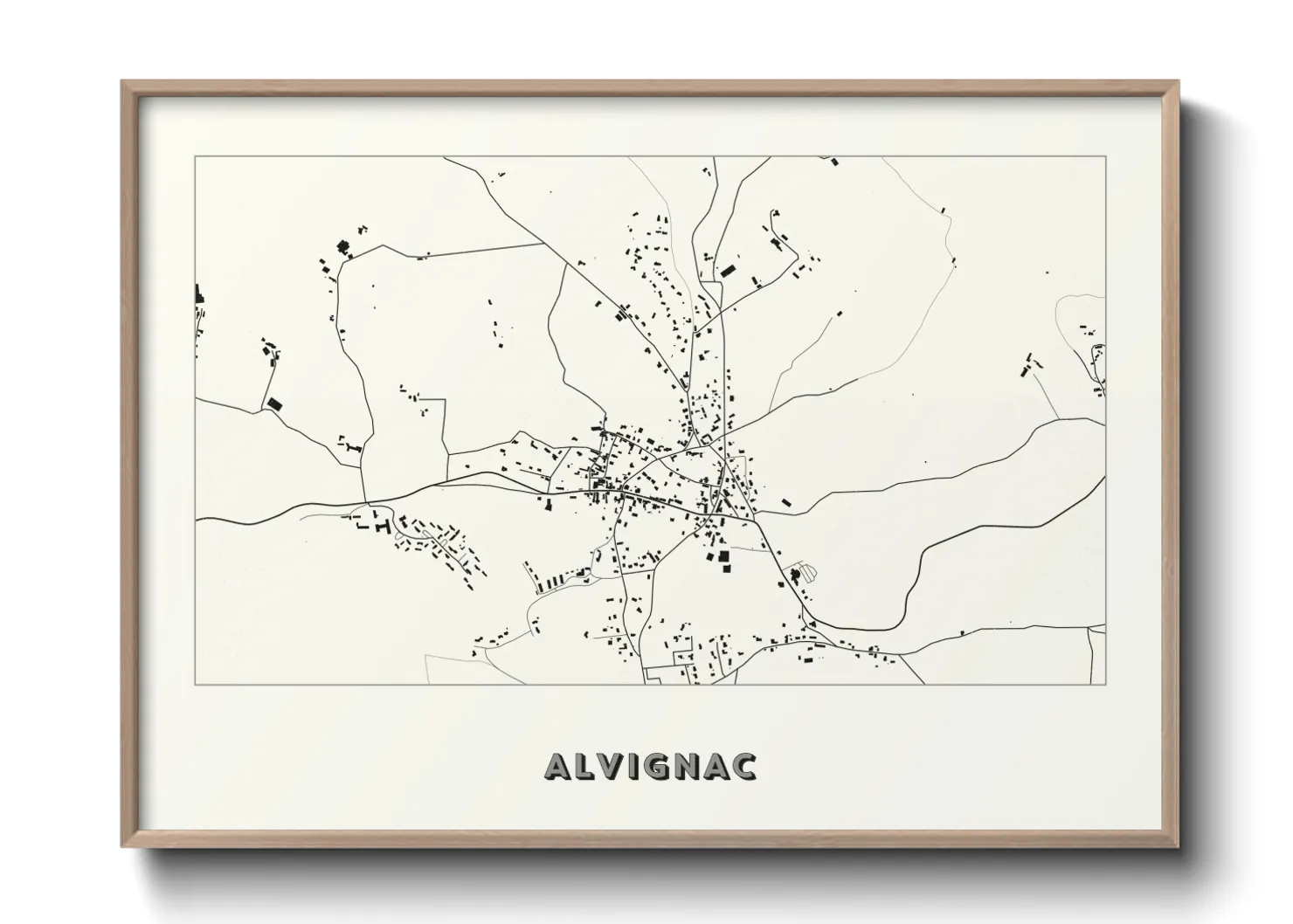 Une affiche de carte sur Alvignac