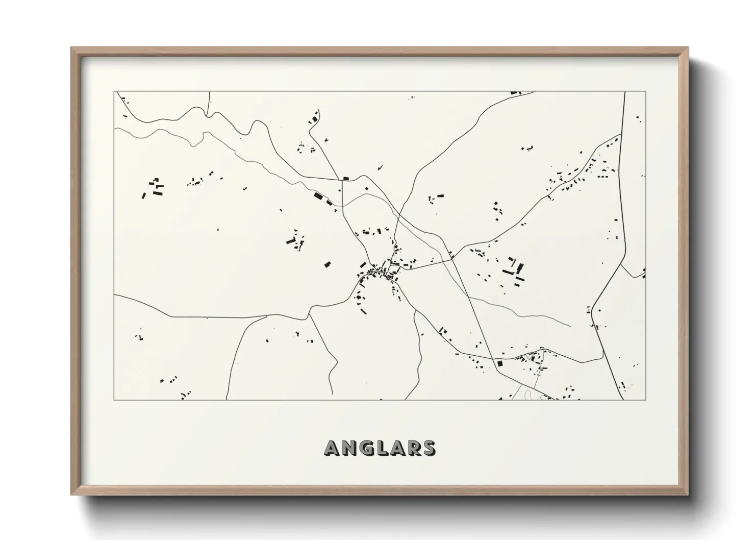 Une affiche de carte sur Anglars