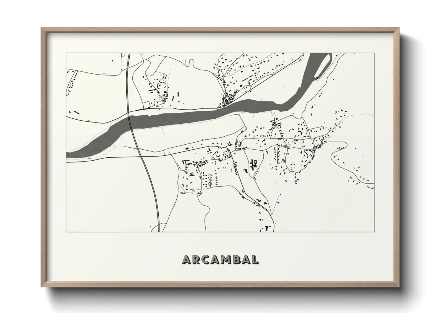 Une affiche de carte sur Arcambal